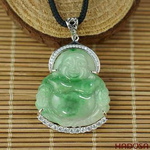 Khung bạc Phật Di Lặc 29mm