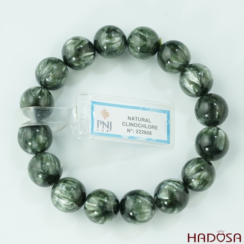 Vòng tay đá Mắt Rồng xanh 14mm 5A