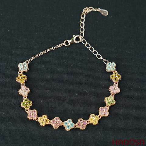 Lắc tay tourmaline 2.3mm bạc 925