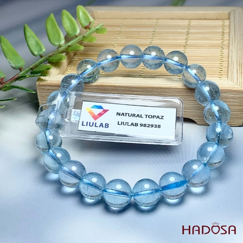 Topaz xanh 8mm 7A cao cấp