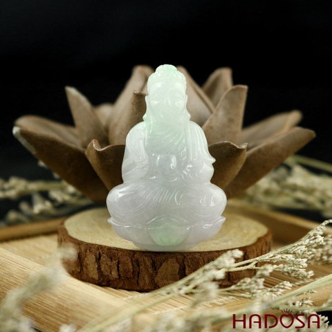 Tượng Cẩm Thạch Phật Adida lí môn 48x31x9mm