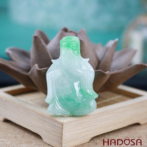 Tượng Thần Tài Cẩm Thạch trắng lí 40*26*8