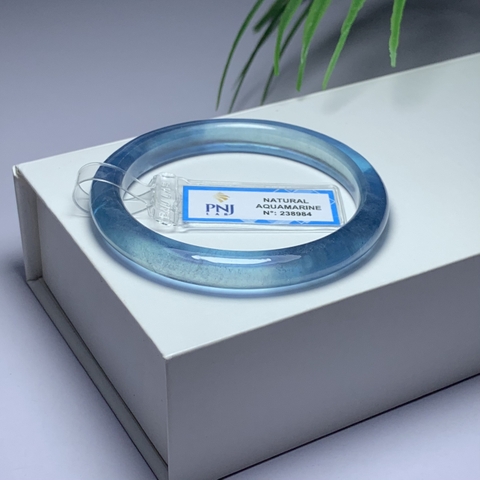 Vòng Aquamarine xanh ngọc Vip chuẩn 8A ni 52