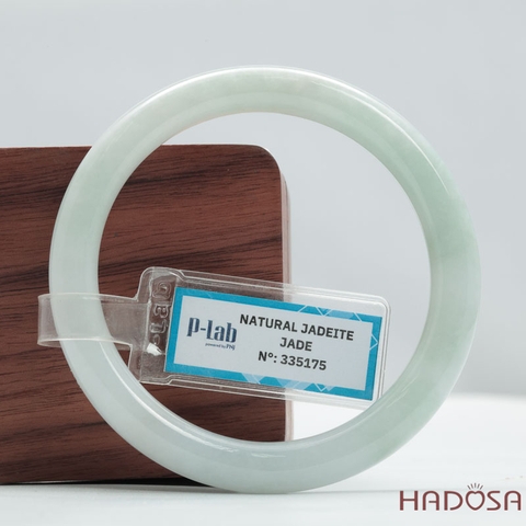 Vòng Ngọc Cẩm Thạch Type A Lá Hẹ Xanh Ngọc Khói Ni 54