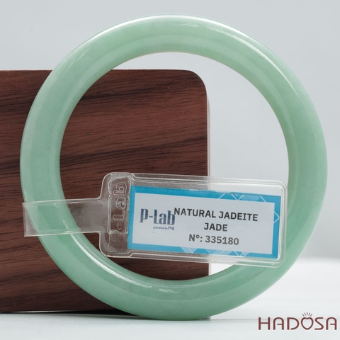 Vòng Ngọc Cẩm Thạch Type A Xanh Lý Bản Tròn Ni 52