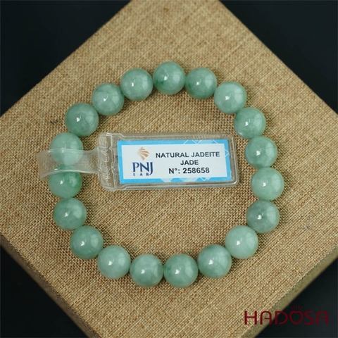 Vòng chuỗi Cẩm Thạch xanh đậu 10mm