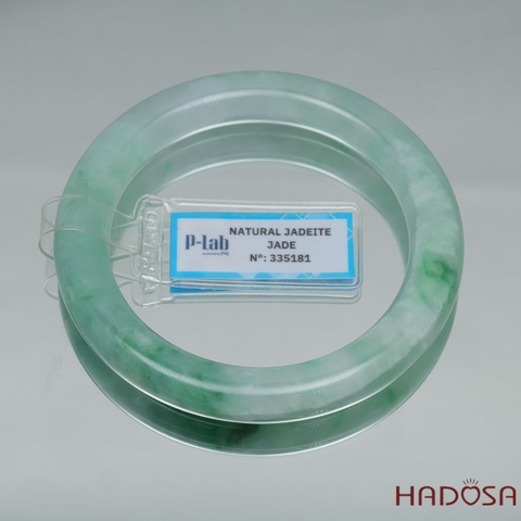 Vòng Ngọc Cẩm Thạch Type A Điểm Lý Chủng Đậu Bản Tròn Ni 55