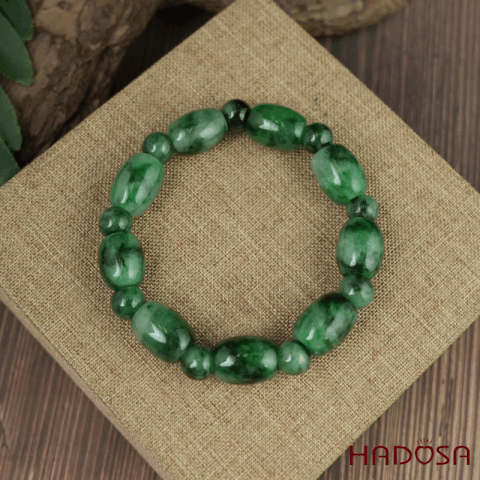 Vòng lu thống cẩm thạch vân lí 11x14mm