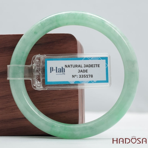 Vòng Ngọc Cẩm Thạch Type A Bản Tròn Xanh Lý Ni 53