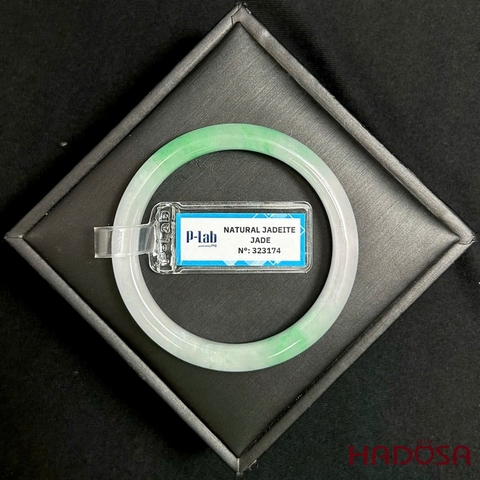 Vòng kiềng Cẩm thạch bản hẹ xanh đậu chủng băng nếp ni 50 | HADOSA