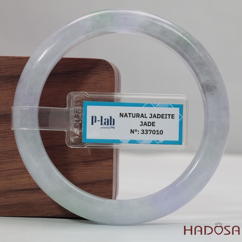 Vòng Tay Cẩm Thạch Tử La Lan Trong Ánh Xám Ni 56