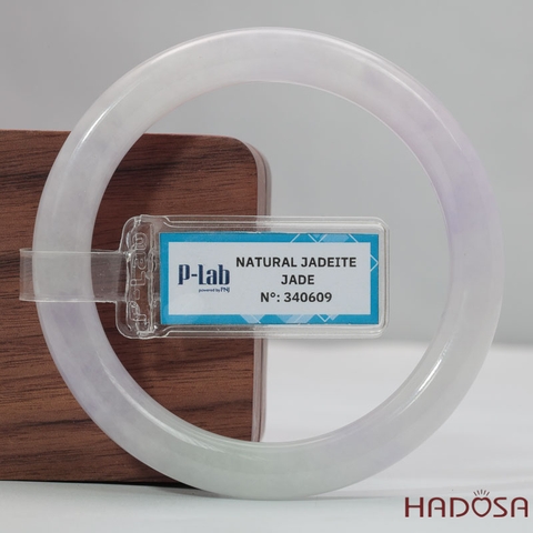 Vòng Cẩm Thạch Tím Tử La Lan Trong Ánh Xám Ni 56