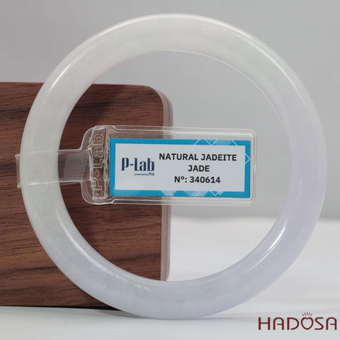 Vòng Cẩm Thạch Tím Tử La Lan Trong Ánh Xám Ni 55