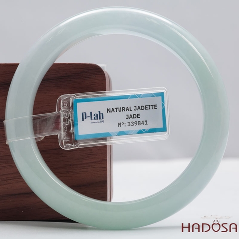 Vòng Tay Ngọc Cẩm Thạch Xanh Lý Trong Vân Lý Ni 58