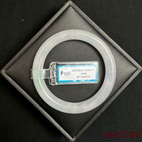 Vòng Kiền Cẩm Thạch Trắng Phớt Tím, Xanh Lý Ni 52 | HADOSA