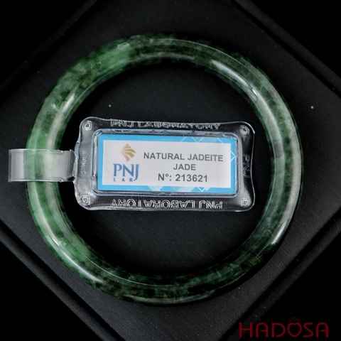 Vòng Cẩm Thạch tròn xanh ngọc đậm ni 52