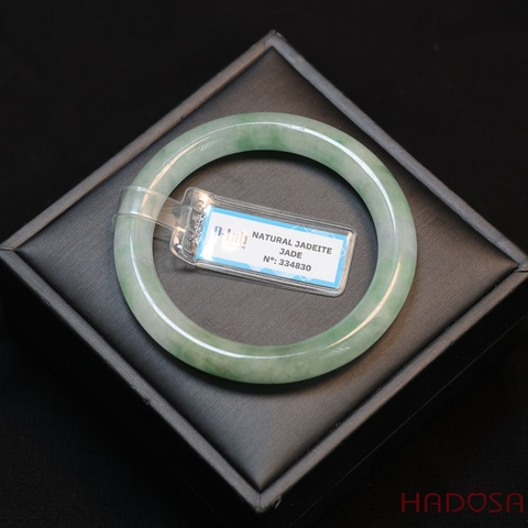 Vòng Ngọc Cẩm Thạch bản tròn xanh đậu ni 52