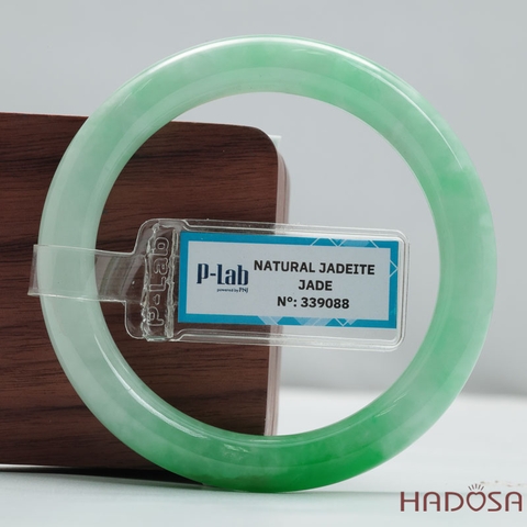 Vòng Đá Cẩm Thạch Xanh Táo Vân Lý Ni 53
