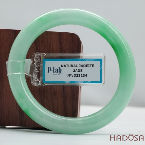 Vòng Đá Cẩm Thạch Xanh Táo Vân Lý Ni 54
