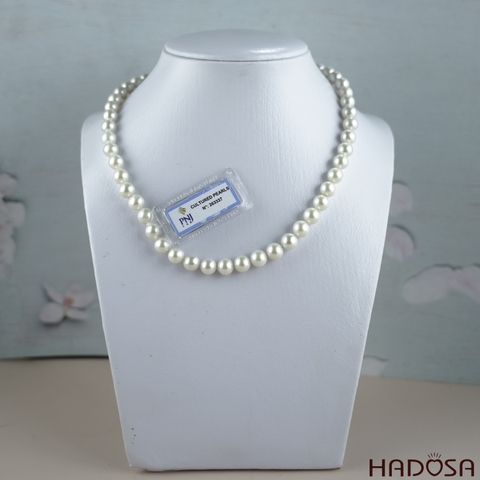 Vòng cổ Ngọc trai trắng 8mm 5A