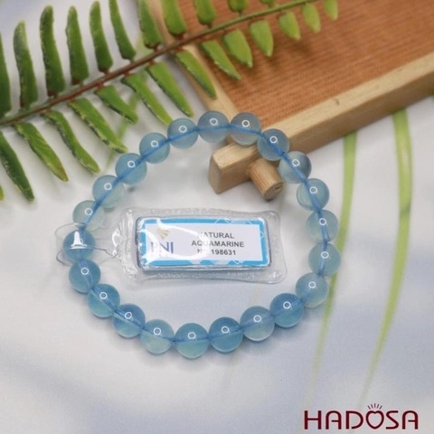 Vòng đá Aquamarine 09mm chuẩn 7A