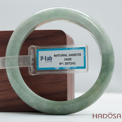 Vòng Cẩm Thạch A xanh mạ bản oval ni 54