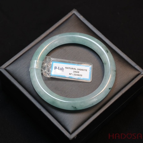 Vòng Ngọc Cẩm Thạch bản tròn xanh điểm lí ni 54