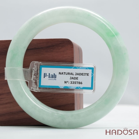 Vòng Cẩm Thạch Type A Điểm Xanh Lí Tròn Ni 56