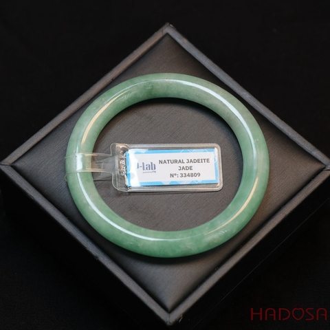 Vòng Ngọc Cẩm Thạch bản tròn xanh điểm lí ni 56