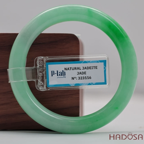 Vòng Đá Cẩm Thạch Xanh Táo Vân Lý Ni 54