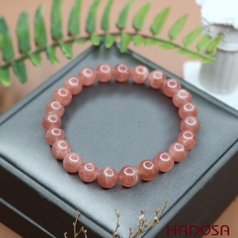 Vòng tay đá Đào Hoa 8mm 5A