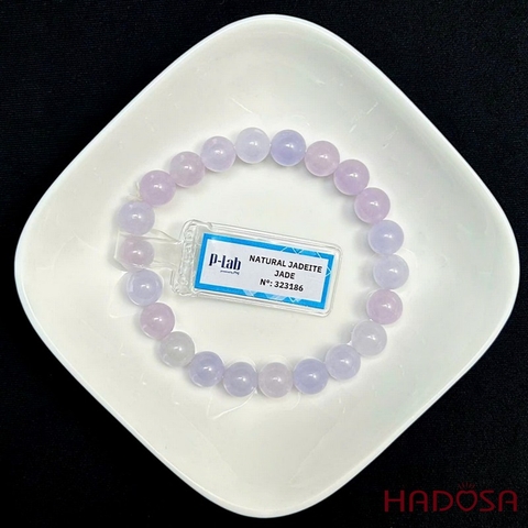 Vòng chuỗi Ngọc Cẩm Thạch trắng phớt xanh lý 9mm | HADOSA