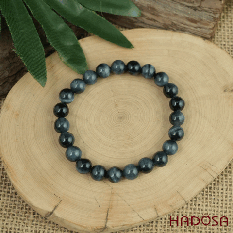 Vòng đá mắt hổ xanh đen 8mm đặc biệt cao cấp chuẩn 7A