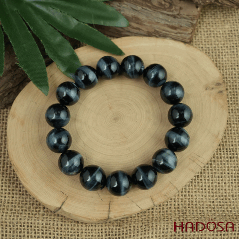 Vòng mắt hổ xanh đen 14mm đặc biệt cao cấp chuẩn 7A