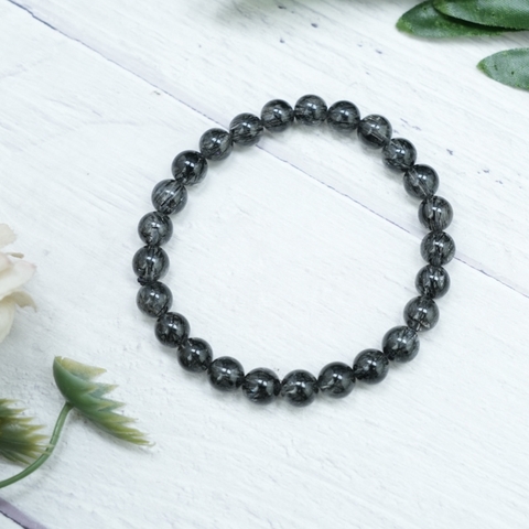 Vòng đá Thạch anh tóc đen 7mm chuẩn 6A