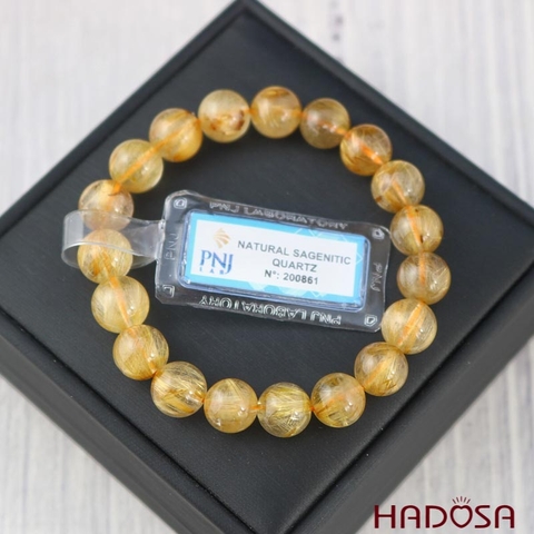 Vòng Thạch anh tóc vàng 10mm chuẩn 4A