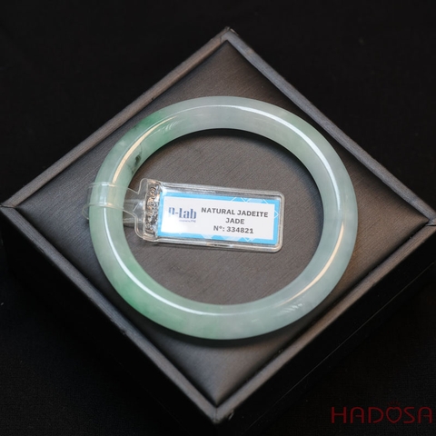 Vòng Ngọc Cẩm Thạch bản tròn trắng phớt lí ni 56