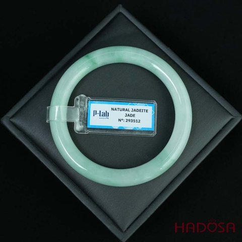 Vòng Ngọc Cẩm Thạch tròn xanh điểm lí ni 56