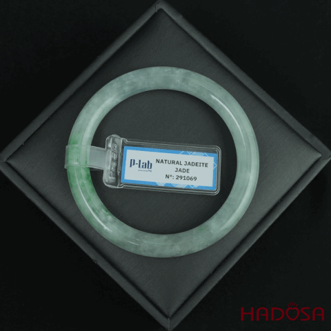 Vòng Ngọc Cẩm Thạch bản tròn xanh đậu ni 53