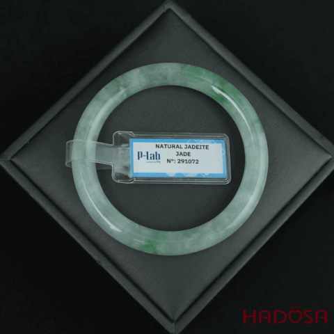 Vòng Ngọc Cẩm Thạch bản tròn xanh đậu ni 52