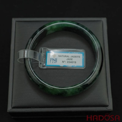 Vòng kiềng Cẩm Thạch lá hẹ xanh đậm ni 56