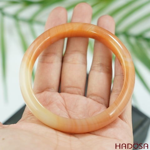 Vòng kiềng Mã Não cam đỏ 59mm