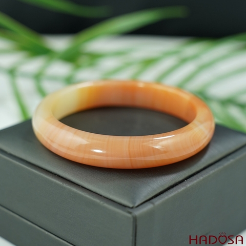 Vòng kiềng Mã Não cam đỏ 59mm