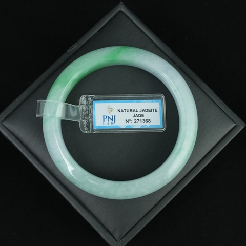 Vòng kiềng Ngọc Cẩm Thạch lá hẹ vân lí ni 57