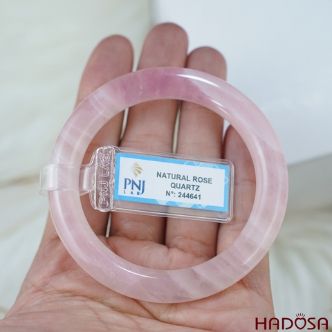 Vòng kiềng Thạch Anh Hồng tròn ni 51mm