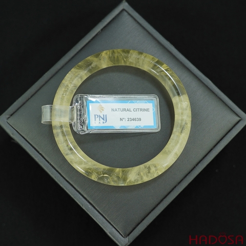 Vòng kiềng thạch anh vàng tròn ni 51mm 4A