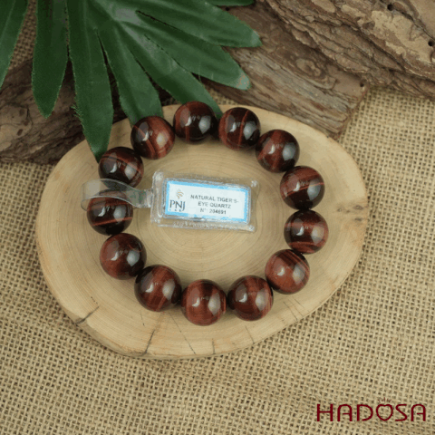 Đá Mắt Hổ Nâu Đỏ 18mm đặc biệt cao cấp chuẩn 6A