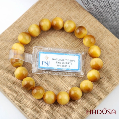 Vòng đá Mắt hổ vàng 10mm đặc biệt cao cấp chuẩn 6A