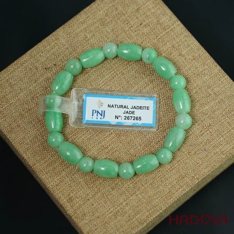 Vòng chuỗi Ngọc Cẩm Thạch trắng vân lý lu thống