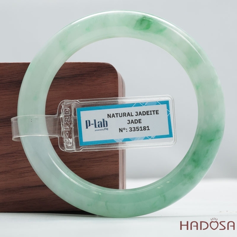 Vòng Ngọc Cẩm Thạch Type A Điểm Lý Chủng Đậu Bản Tròn Ni 55